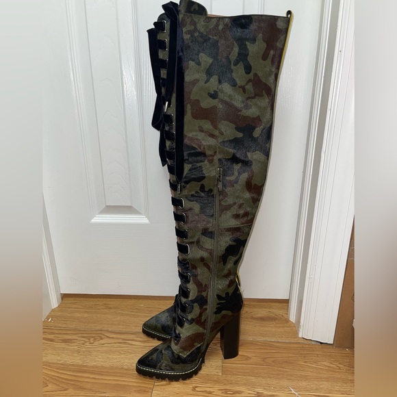 Iam Jennifer Le “Major II Olive” over the knee camo boot - Picture 3 of 9